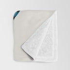 Albertus Seba Snakes Blue Snake  Throw Blanket Gallery Image 3