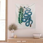 Albertus Seba Snakes Blue Snake  Wall Tapestry Gallery Image 2