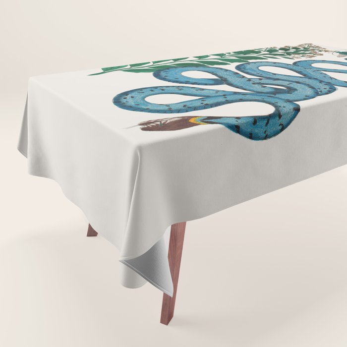 Albertus Seba Snakes Blue Snake  Tablecloth Gallery Image 1
