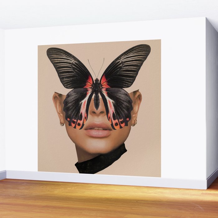 BLACK BUTTERFLY 3 Wall Mural Gallery Image 2