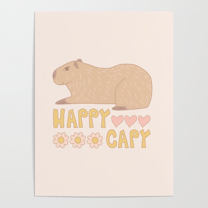 Happy capybara Poster Gallery Image 1