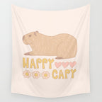 Happy capybara Wall Tapestry Gallery Image 4