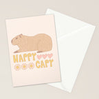 Happy capybara Stationery Card Gallery Image 2