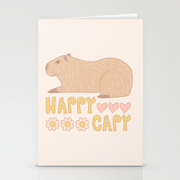 Happy capybara Stationery Card Gallery Image 2