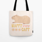 Happy capybara Tote Bag Gallery Image 1
