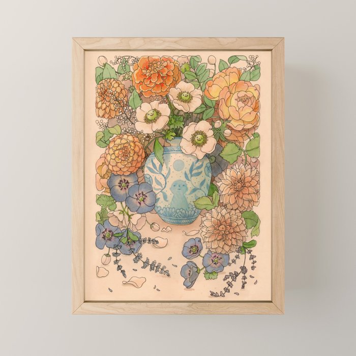 Fall Flowers Mini Art Print Gallery Image 1