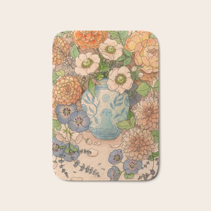 Fall Flowers Bath Mat Gallery Image 1