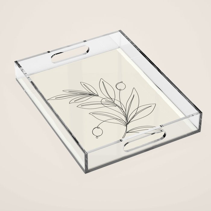 Line Olive Branch Acrylic Tray Gallery Image 1