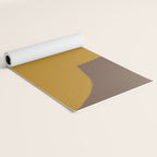 Yellow and Brown Contemporary Shape Yoga Mat Gallery Image 2