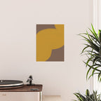 Yellow and Brown Contemporary Shape Poster Gallery Image 2