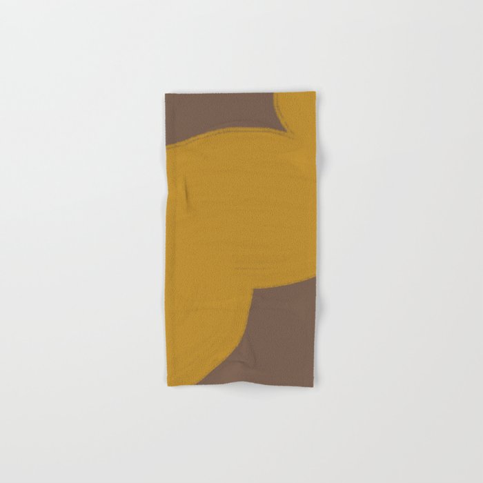 Yellow and Brown Contemporary Shape Bath Towel Gallery Image 1