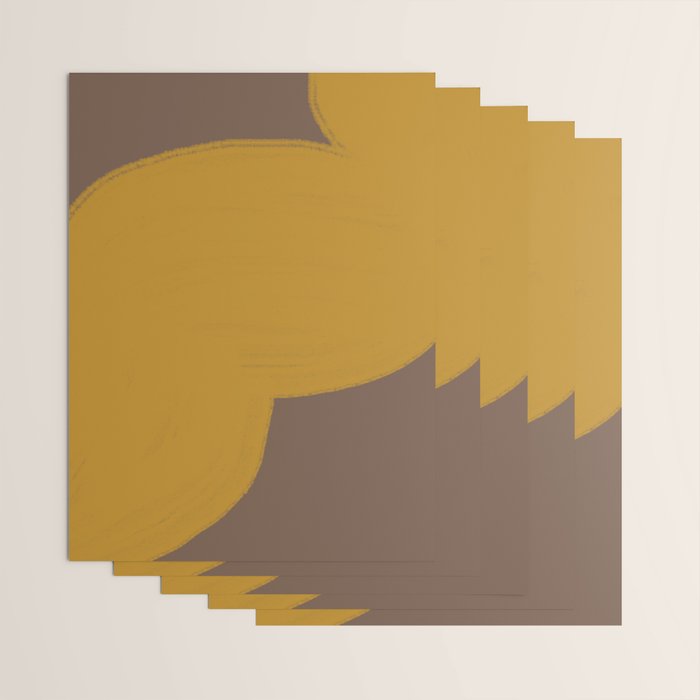 Yellow and Brown Contemporary Shape Wrapping Paper Gallery Image 3