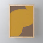 Yellow and Brown Contemporary Shape Mini Art Print Gallery Image 1