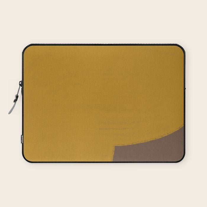 Yellow and Brown Contemporary Shape Laptop Sleeve Gallery Image 1