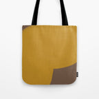 Yellow and Brown Contemporary Shape Tote Bag Gallery Image 1