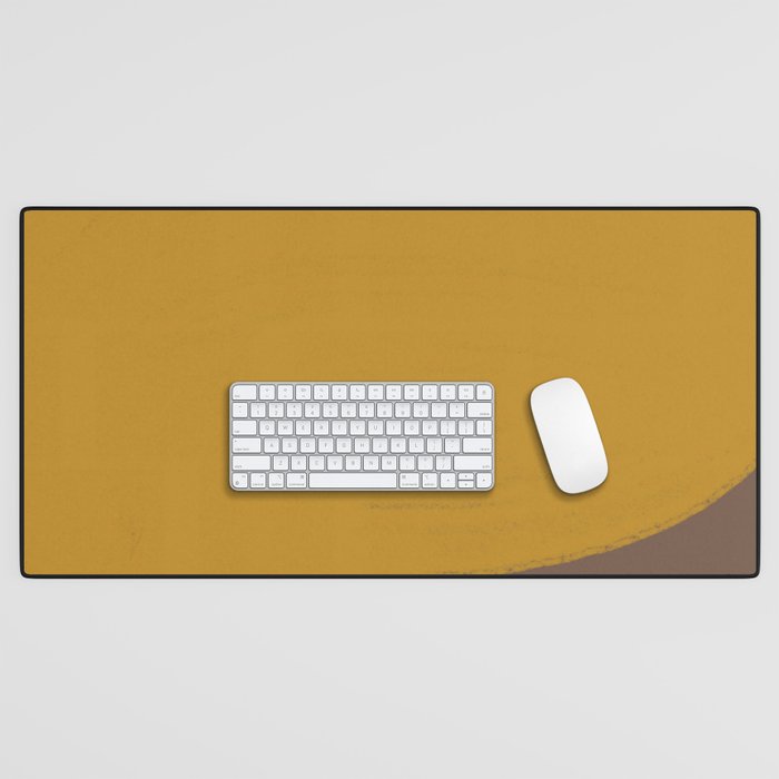 Yellow and Brown Contemporary Shape Desk Mat Gallery Image 1