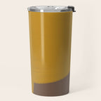 Yellow and Brown Contemporary Shape Travel Mug Gallery Image 2