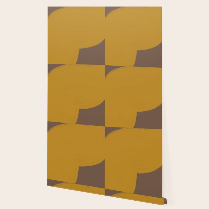 Yellow and Brown Contemporary Shape Wallpaper Gallery Image 2