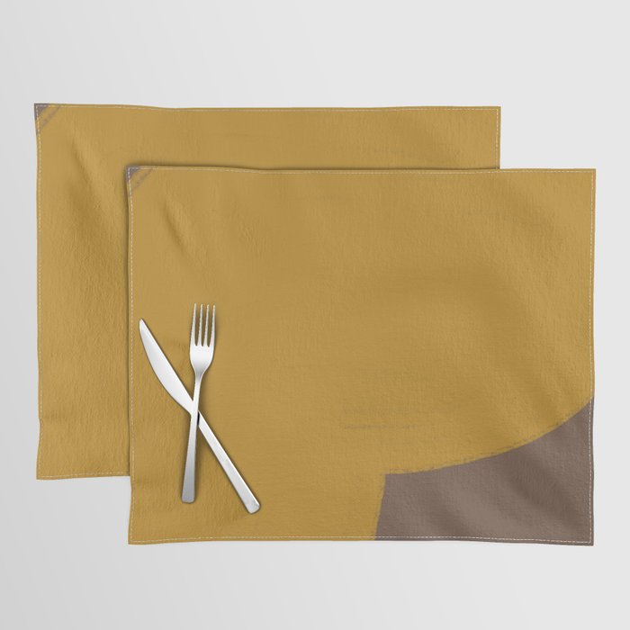 Yellow and Brown Contemporary Shape Placemat Gallery Image 1