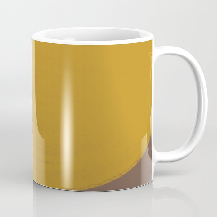 Yellow and Brown Contemporary Shape Coffee Mug Gallery Image 1