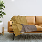 Yellow and Brown Contemporary Shape Throw Blanket Gallery Image 1