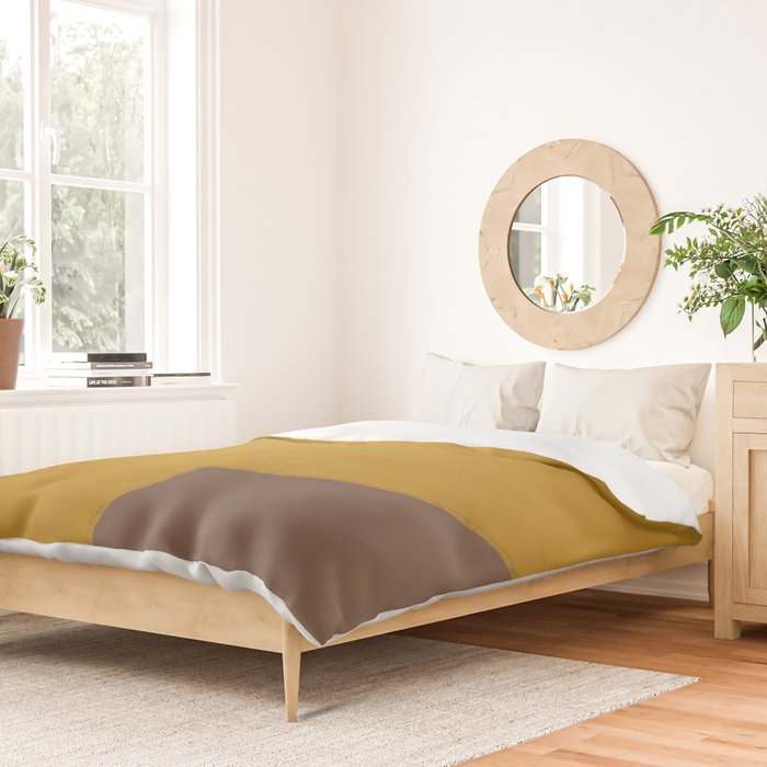 Yellow and Brown Contemporary Shape Duvet Cover Gallery Image 2