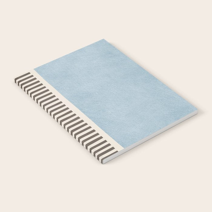 Light Blue Gray Lines Modern Minimal Abstract Artwork Notebook Gallery Image 1