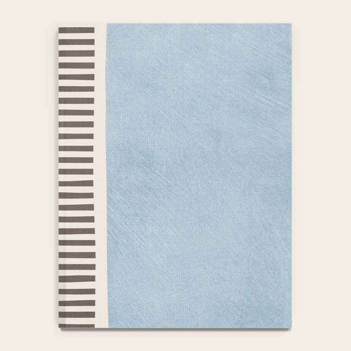 Light Blue Gray Lines Modern Minimal Abstract Artwork Notebook Gallery Image 4