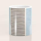 Light Blue Gray Lines Modern Minimal Abstract Artwork Coffee Mug Gallery Image 4