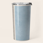 Light Blue Gray Lines Modern Minimal Abstract Artwork Travel Mug Gallery Image 2