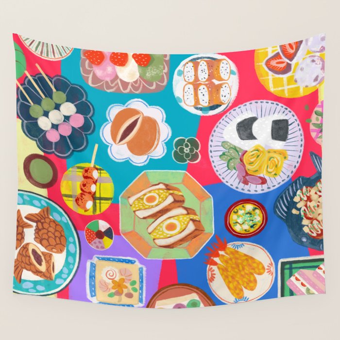 Japan Food Festival Wall Tapestry Gallery Image 4