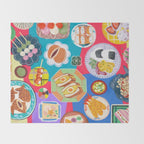 Japan Food Festival Throw Blanket Gallery Image 2