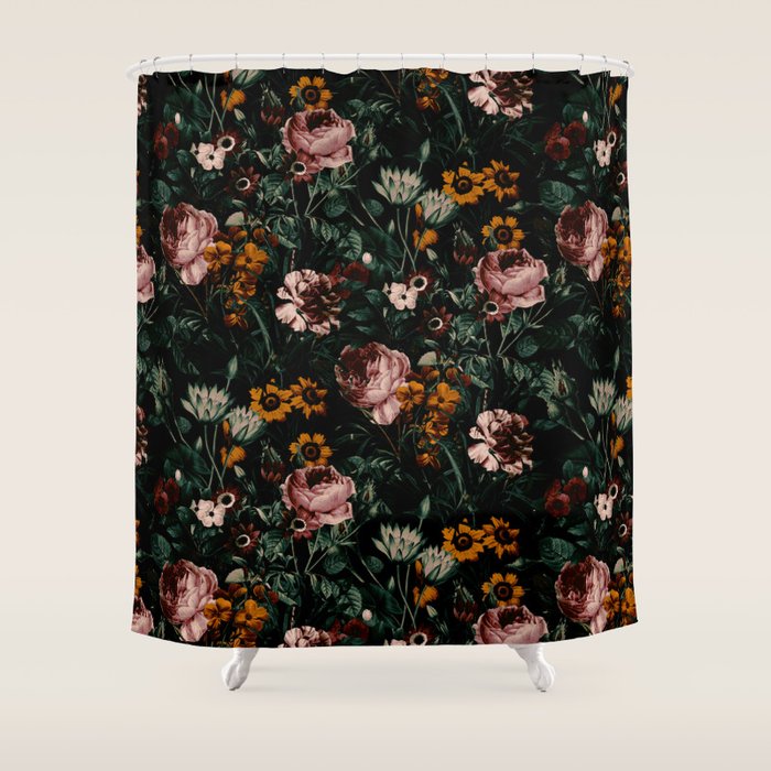 Night Roses Garden Shower Curtain Gallery Image 1