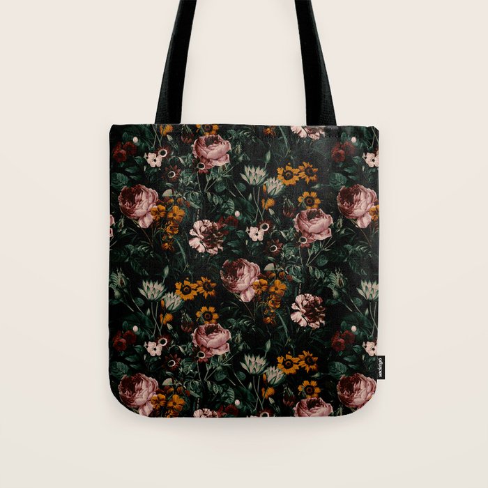Night Roses Garden Tote Bag Gallery Image 1