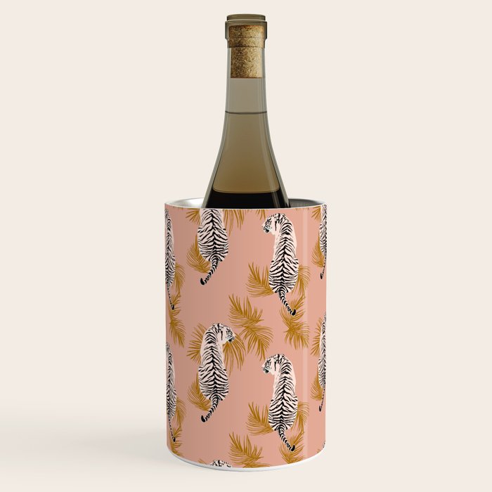 Paisley Tiger - soft pink & gold Wine Chiller Gallery Image 1