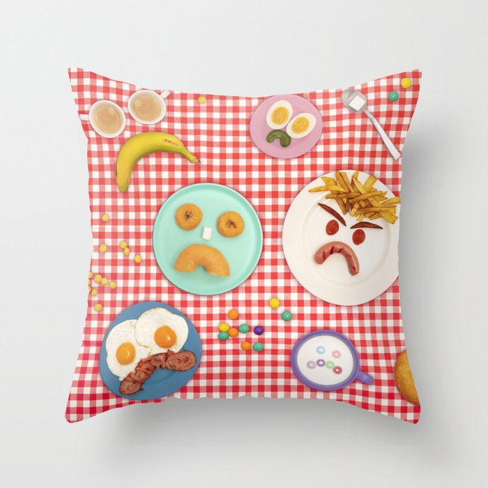 Moody breakfast :( Throw Pillow Gallery Image 1