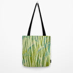 Pikake Lei strands over textured banana leaves Tote Bag Gallery Image 2