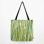 Pikake Lei strands over textured banana leaves Tote Bag Gallery Image 2