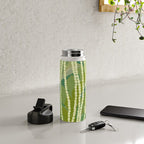 Pikake Lei strands over textured banana leaves Water Bottle Gallery Image 4