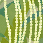 Pikake Lei strands over textured banana leaves Coffee Mug Gallery Image 2