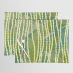 Pikake Lei strands over textured banana leaves Placemat Gallery Image 1