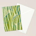 Pikake Lei strands over textured banana leaves Stationery Card Gallery Image 2