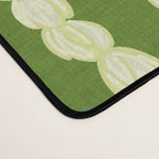 Pikake Lei strands over textured banana leaves Desk Mat Gallery Image 4