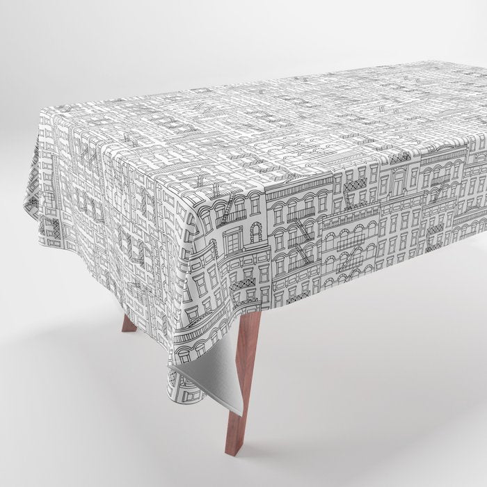 New York Hand Drawn Illustration Tablecloth Gallery Image 1