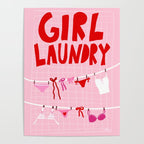 Girl Laundry - Pink and Red Poster Gallery Image 4