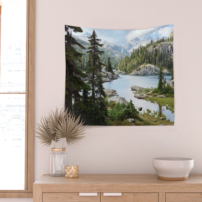 Summer in the Cascades Wall Tapestry Gallery Image 2