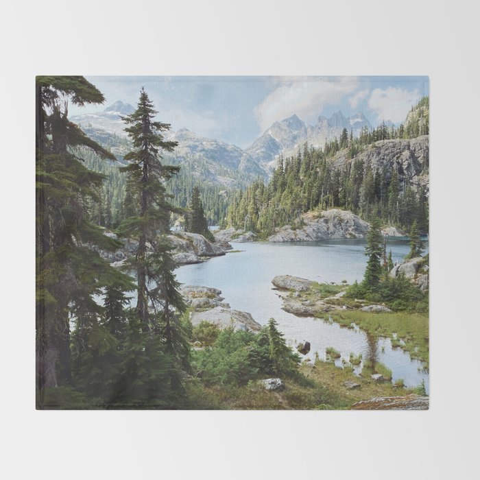 Summer in the Cascades Throw Blanket Gallery Image 2