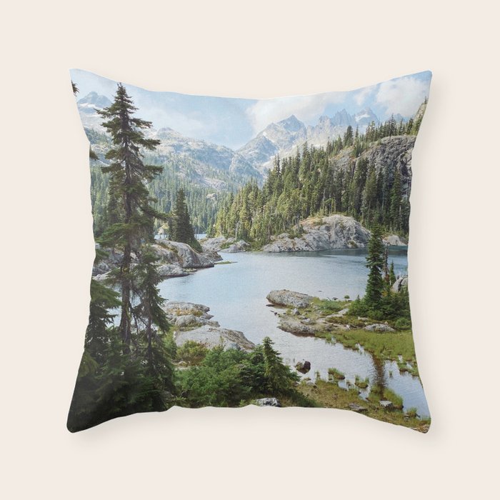 Summer in the Cascades Throw Pillow Gallery Image 6