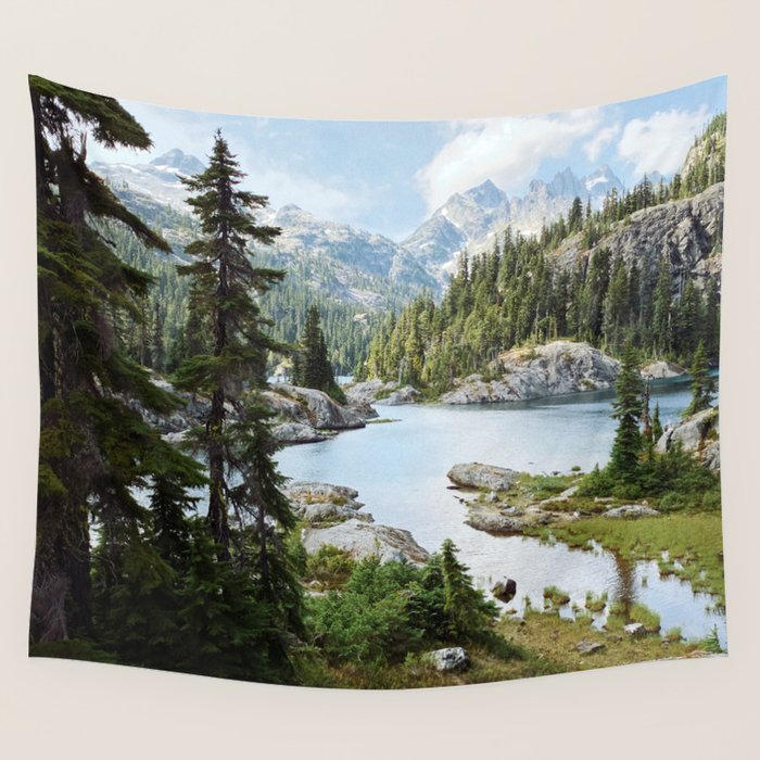 Summer in the Cascades Wall Tapestry Gallery Image 1