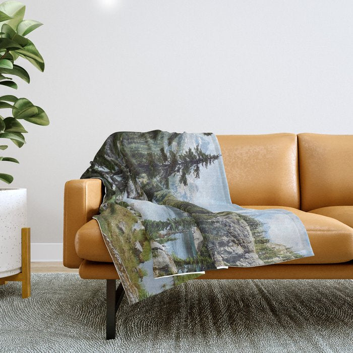 Summer in the Cascades Throw Blanket Gallery Image 1